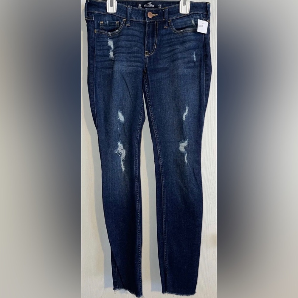 Women’s Juniors Hollister Jean Legging 3 Short Dark Low-Rise Super Skinny